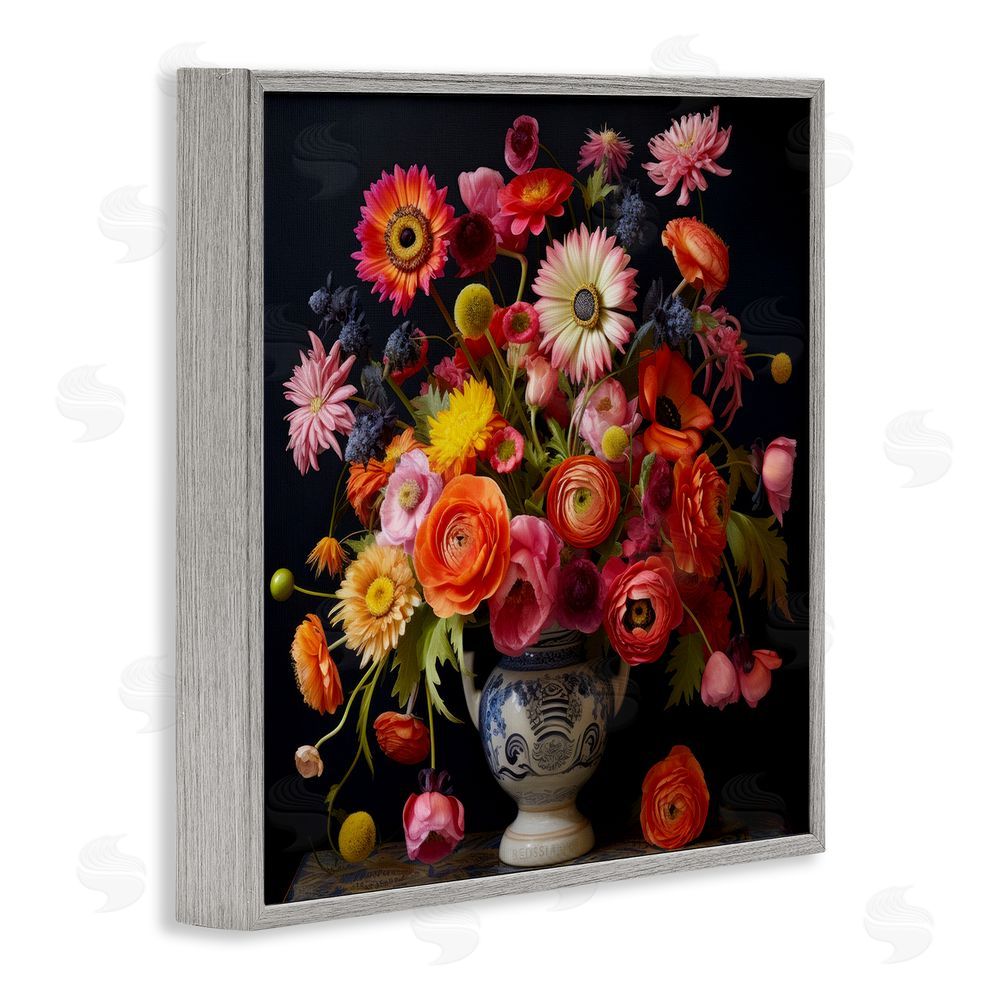 Lazar Studio Harmonious Spring Bouquet Gray Framed Giclee Wall Art