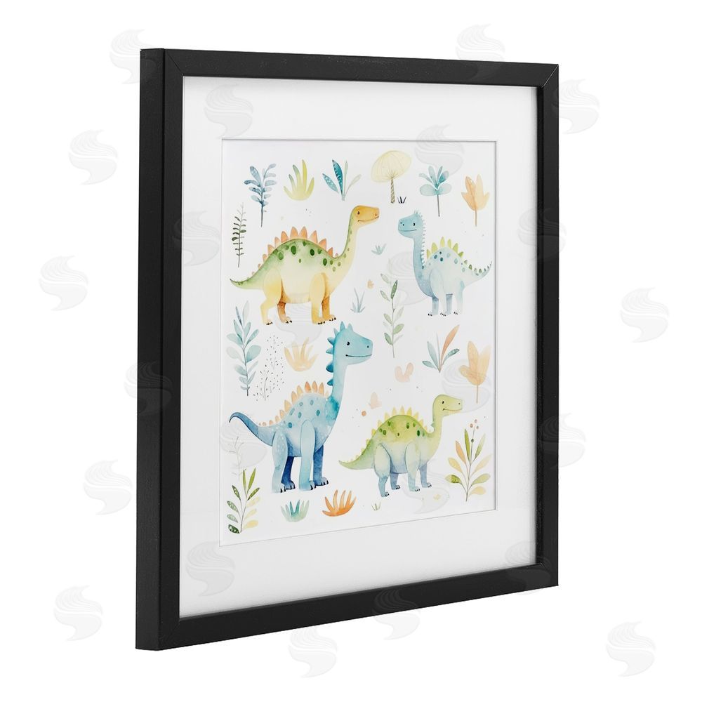 Lazar Studio Different Dinosaur Wonders Black Framed Print Under Glass Wall Art