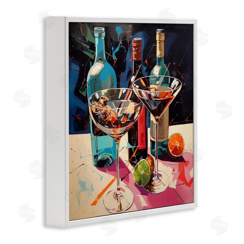 Lazar Studio Artsy Cocktails of Every Sip White Framed Giclee Wall Art Print
