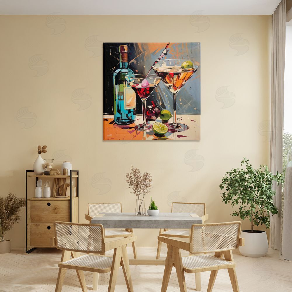 Lazar Studio Every Sip of Martini Night Stretched Canvas Wall Art in Room