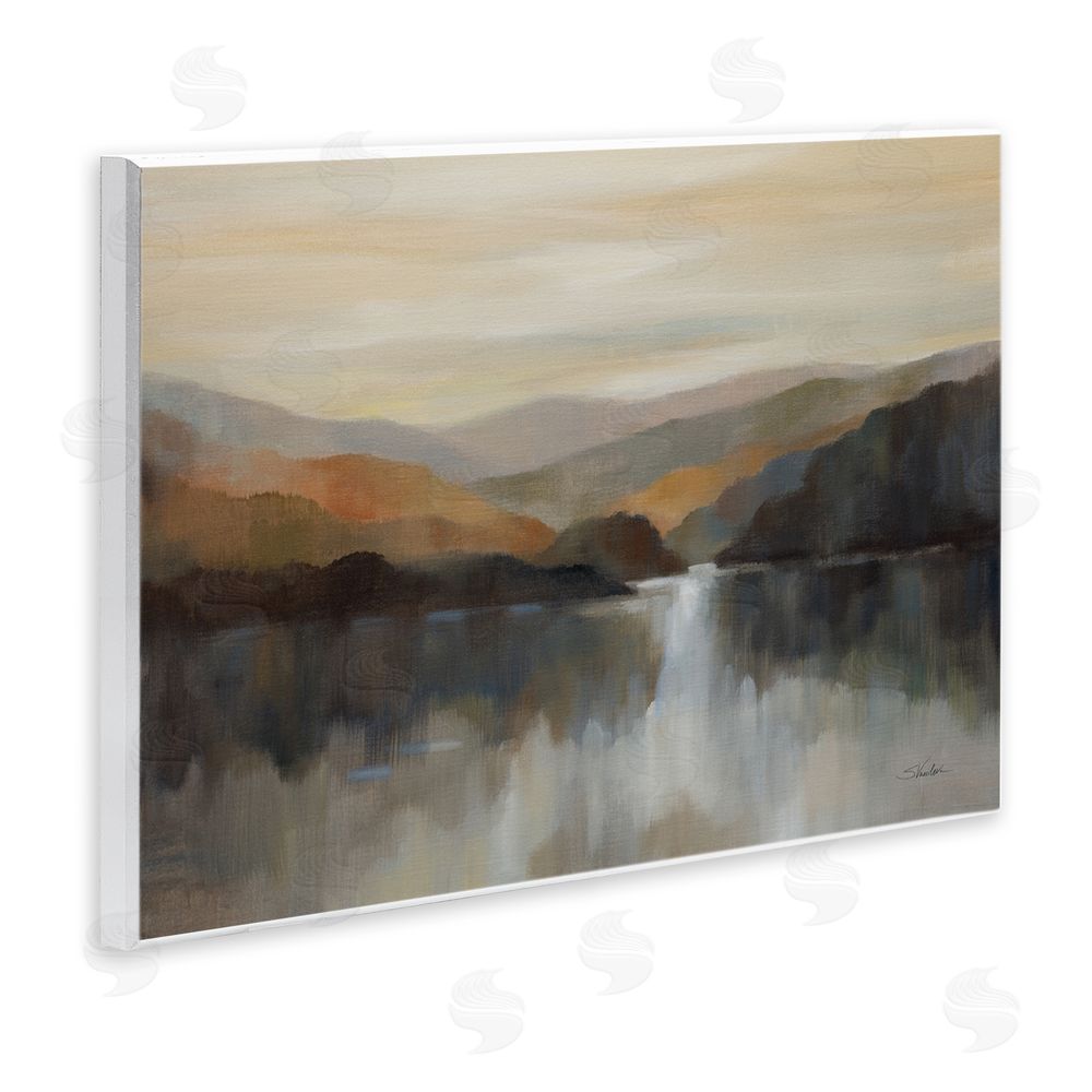 Silvia Vassileva Autumn Glow Mountain Abstract Wall Plaque Art Print