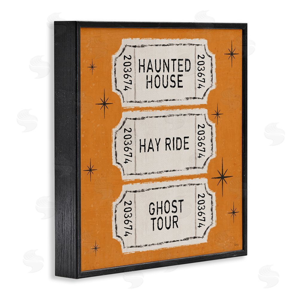Veronique Charron Wee Bit Wicked Tickets Black Framed Giclee Wall Art Print
