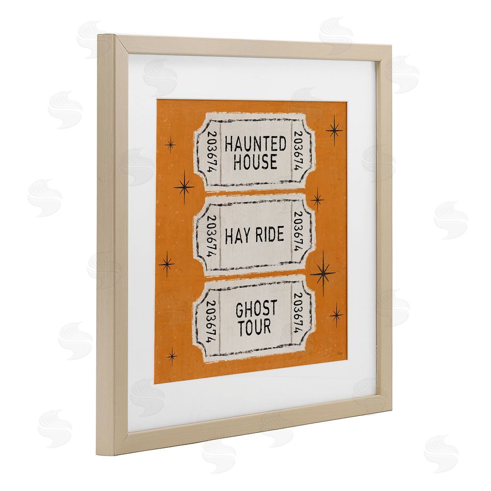Veronique Charron Wee Bit Wicked Tickets Birch Framed Print Under Glass with White Mat Wall Art