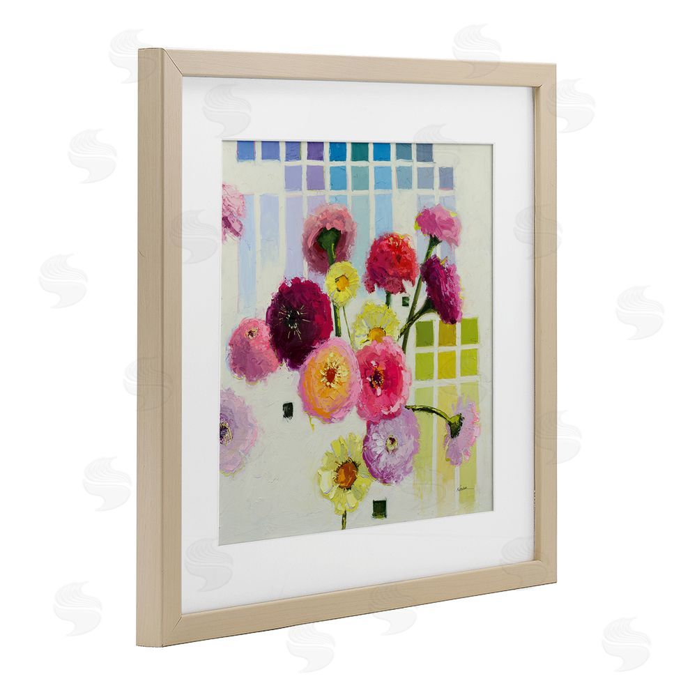 Shirley Novak Color Chart Pastel Bloom Study Brown Framed Print Under Glass Wall Art