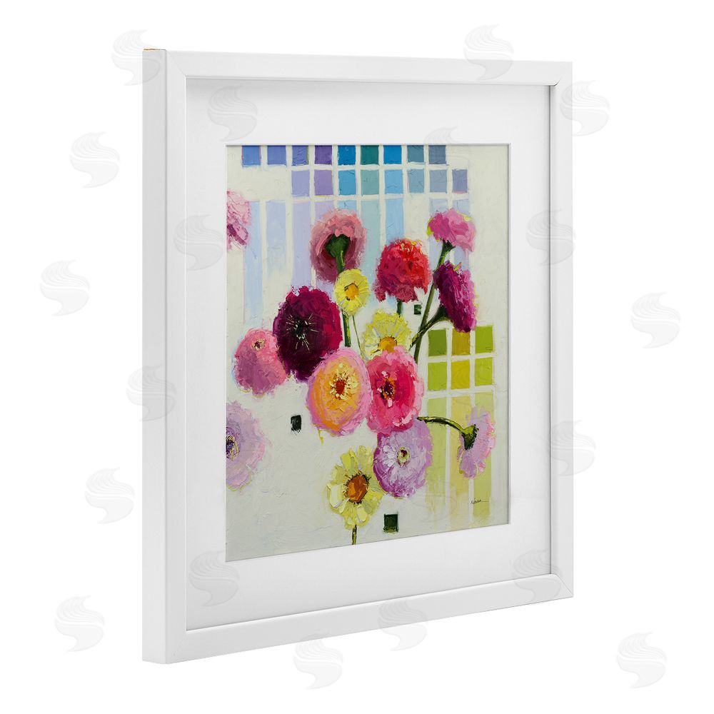 Shirley Novak Color Chart Pastel Bloom Study White Framed Print Under Glass Wall Art