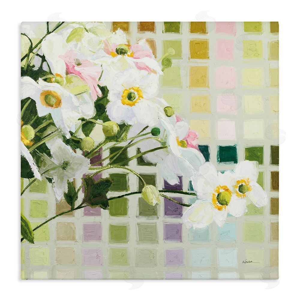 Shirley Novak Color Chart Daffodils Stretched Canvas Wall Art