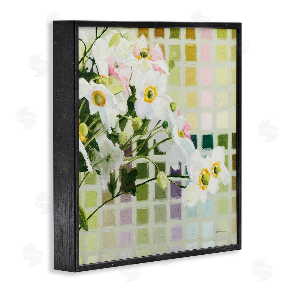 Shirley Novak Color Chart Daffodils Black Framed Giclee Wall Art Print