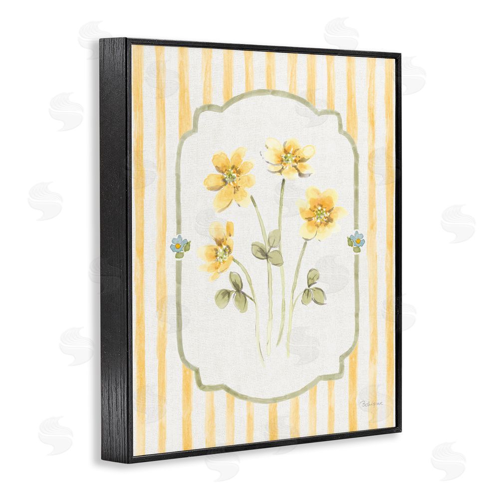 Beth Grove Sweet Honey Flowers Black Framed Giclee Wall Art Print