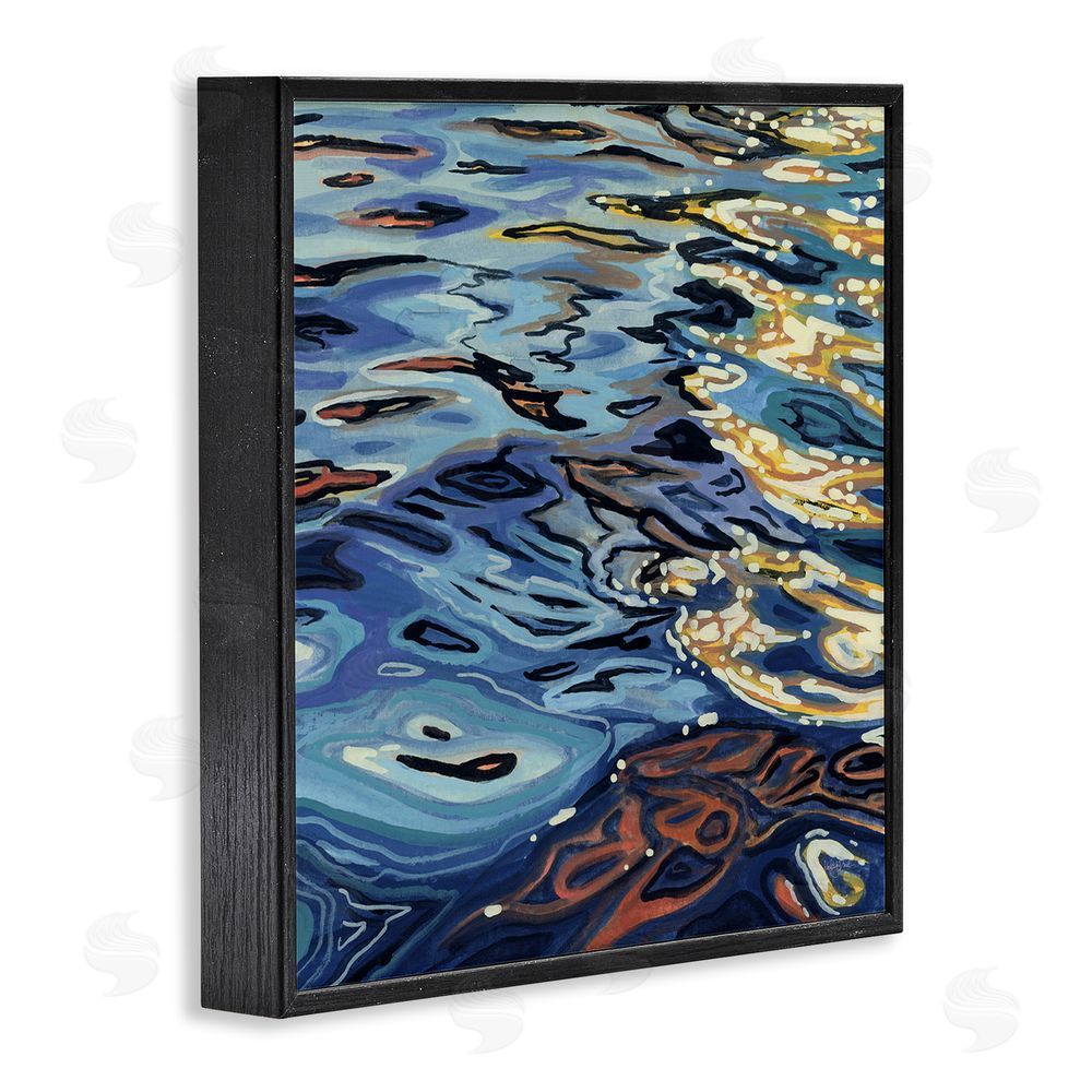 Kate Jarvik Birch Sunrise on Rippling Water Black Framed Giclee Wall Art Print