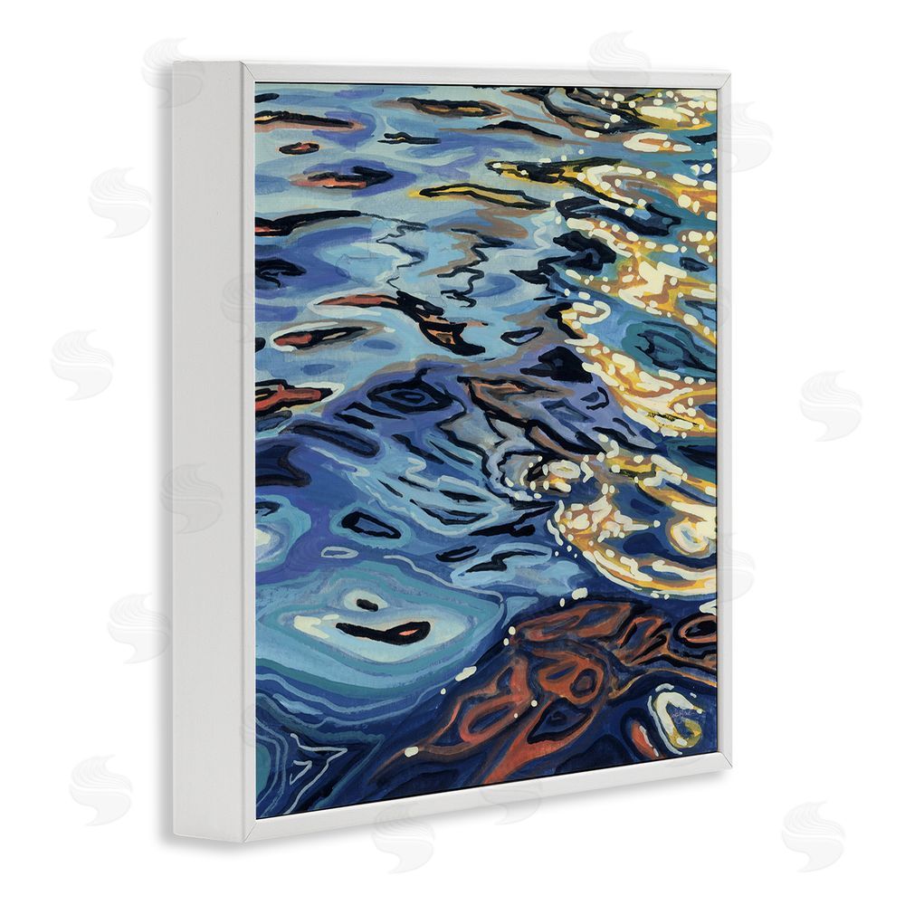 Kate Jarvik Birch Sunrise on Rippling Water White Framed Giclee Wall Art Print