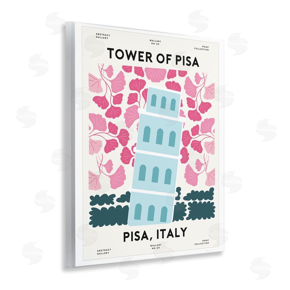 Omar Escalante Pastel Groovy Tower of Pisa Wall Plaque Art Print