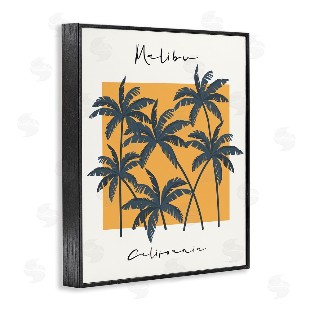 Wild Apple Malibu Retro Vibe Black Framed Giclee Wall Art Print