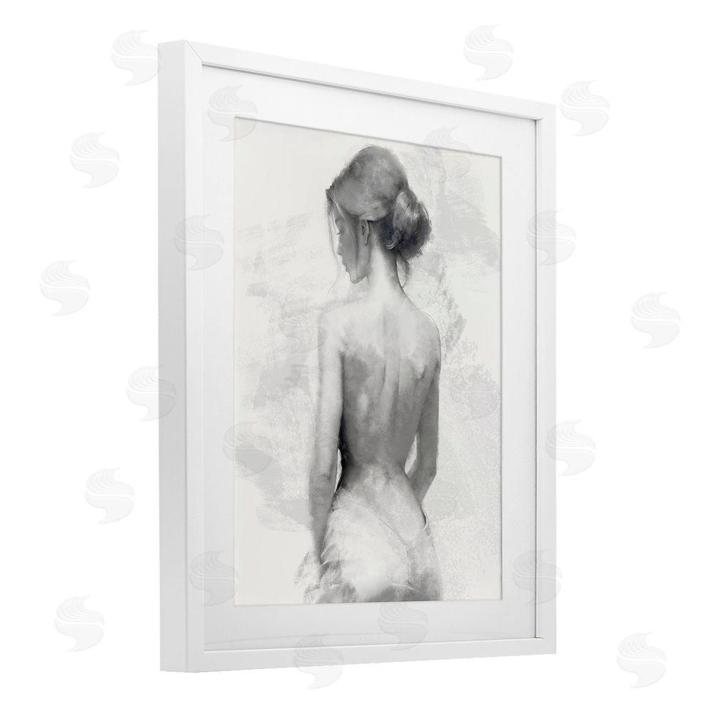 Kim Allen Mine Elegant Figure White Framed Print Under Glass Wall Art
