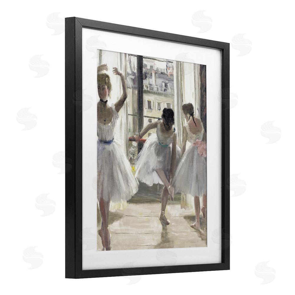 Leah Straatsma Ballet Class In Practice Black Framed Print Under Glass Wall Art