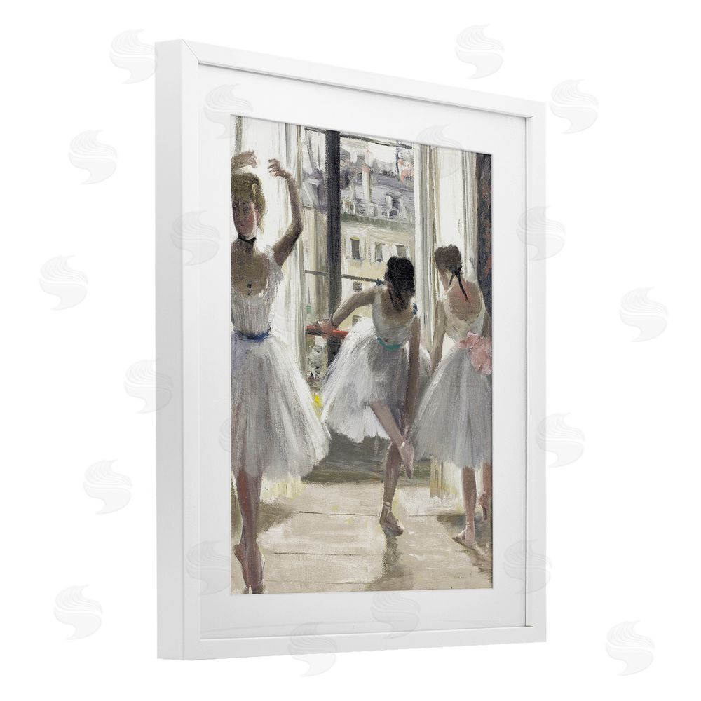 Leah Straatsma Ballet Class In Practice White Framed Print Under Glass Wall Art