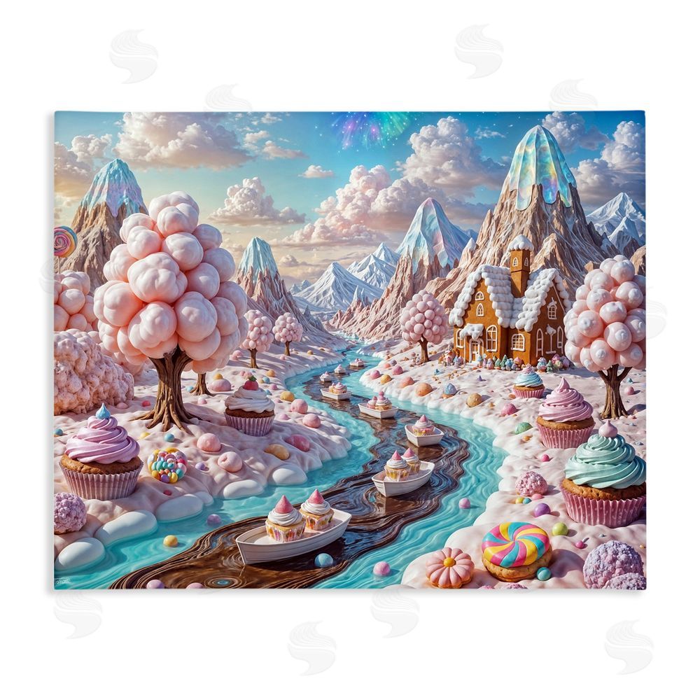 Tabz Jones Dreamlike Candy Land Whimsy Stretched Canvas Wall Art Print