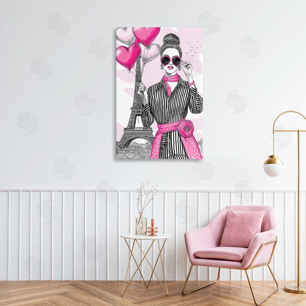 Jess Stempel Parisian Chic Woman with Balloons 