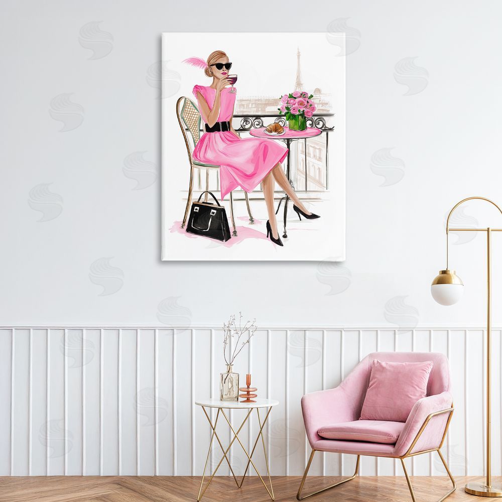 Jess Stempel Parisian Chic on Cafe Balcony 