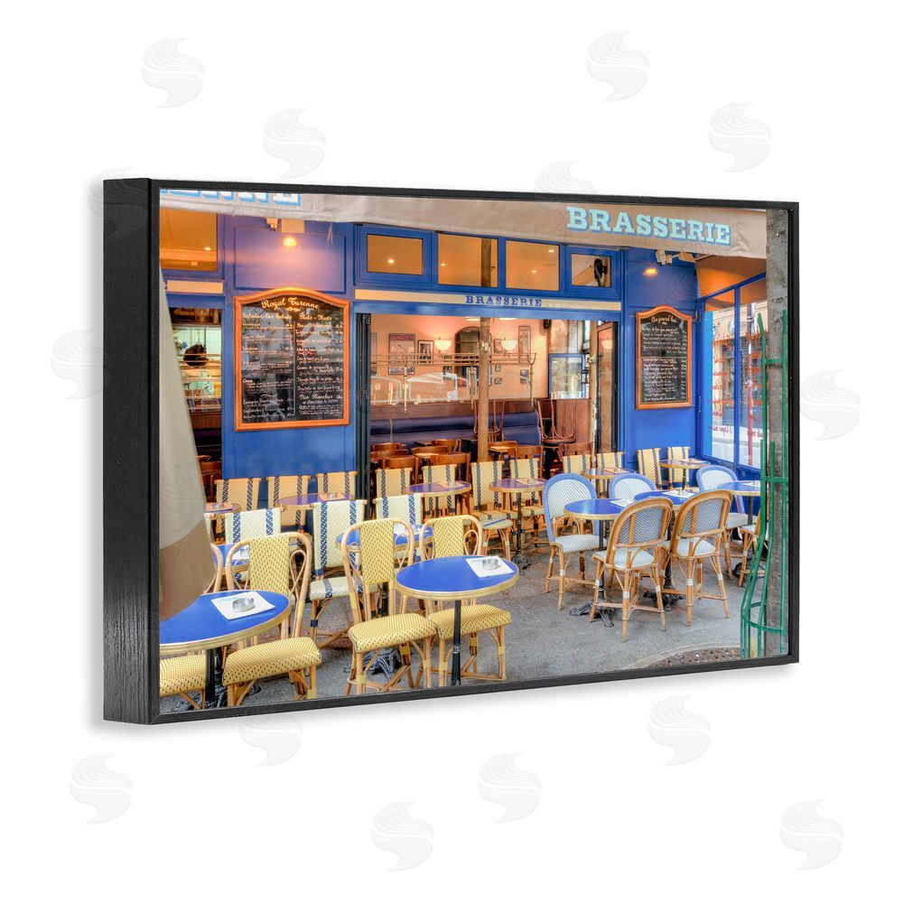 Alan Blaustein Parisian Brasserie Terrace Black Framed Giclee Wall Art Print