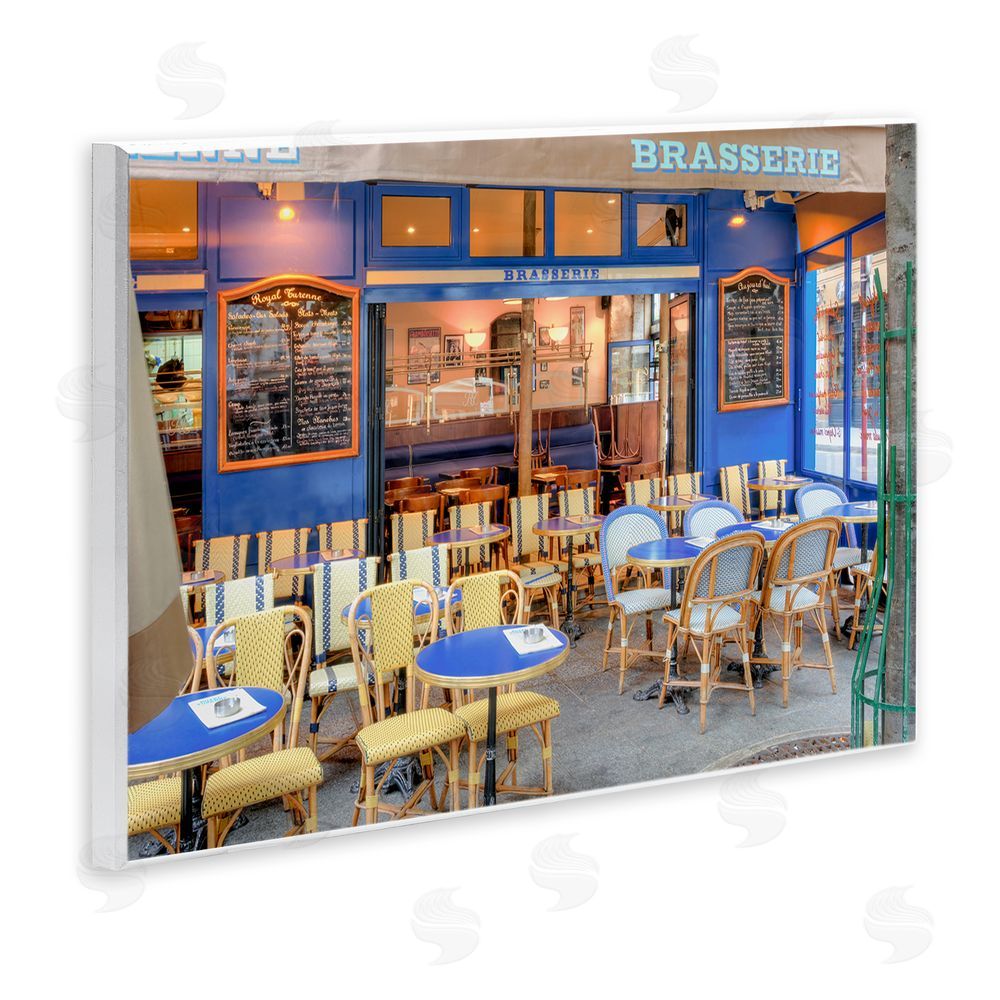 Alan Blaustein Parisian Brasserie Terrace Wooden Wall Plaque Art Print