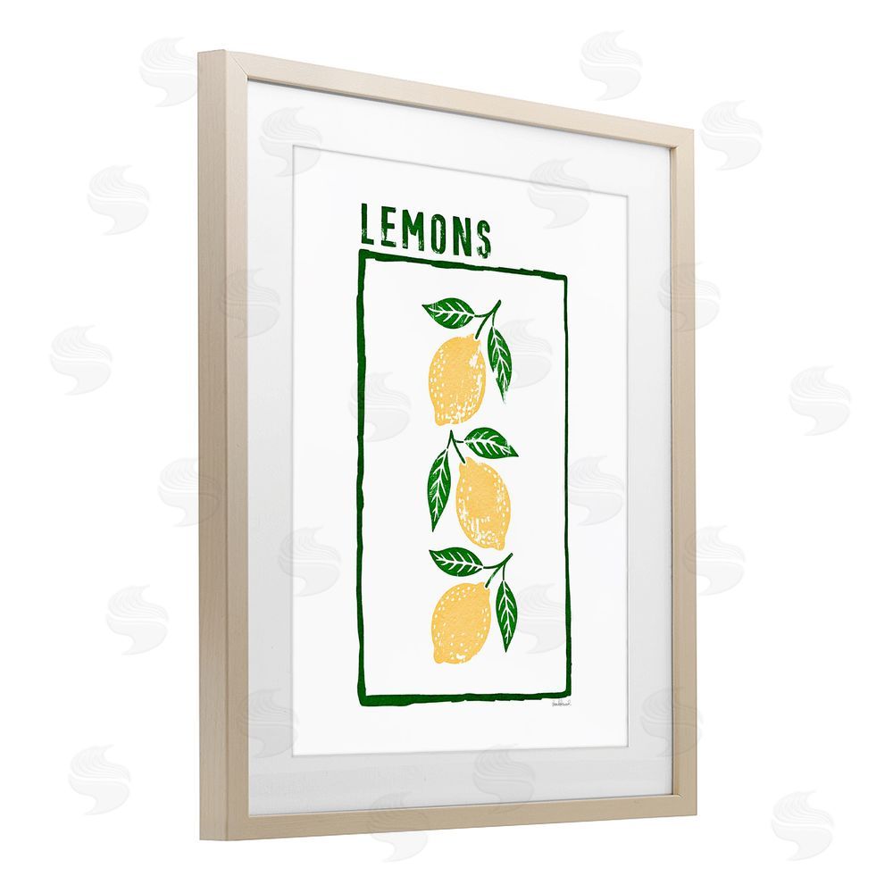 Amanda Greenwood Tasty Summer Lemons Birch Framed Print Under Glass Wall Art