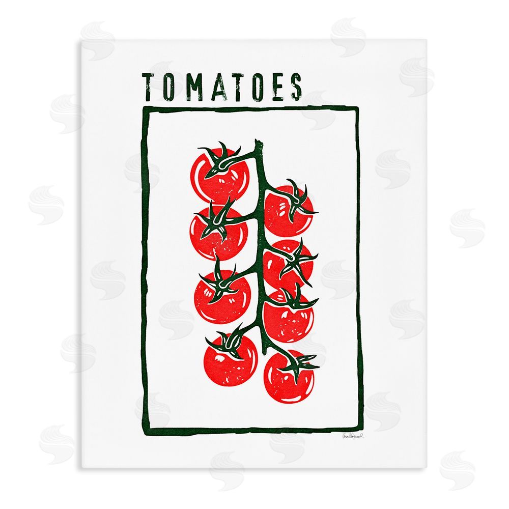 Amanda Greenwood Ripe Tomatoes Cluster Stretched Canvas Wall Art Print