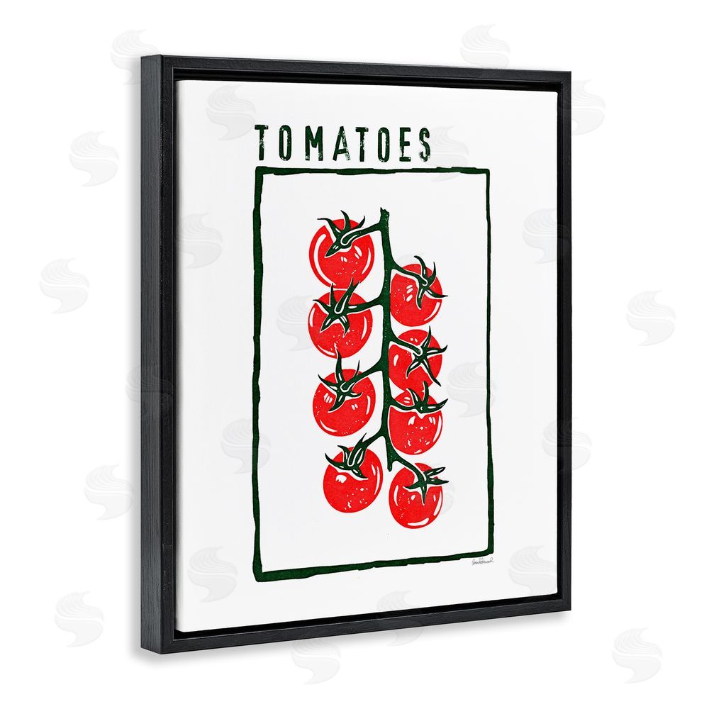 Amanda Greenwood Ripe Tomatoes Cluster Black Floating Frame Canvas Wall Art Print