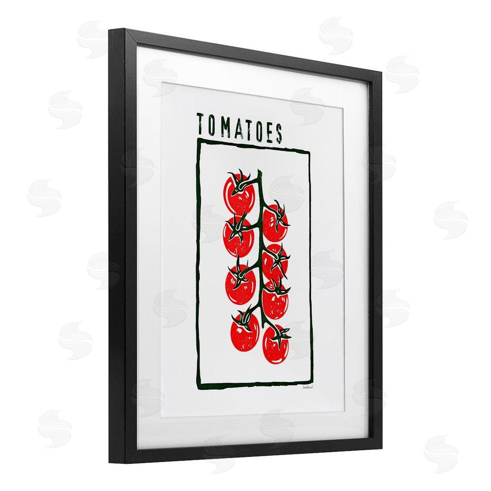 Amanda Greenwood Ripe Tomatoes Cluster Black Framed Print Under Glass Wall Art