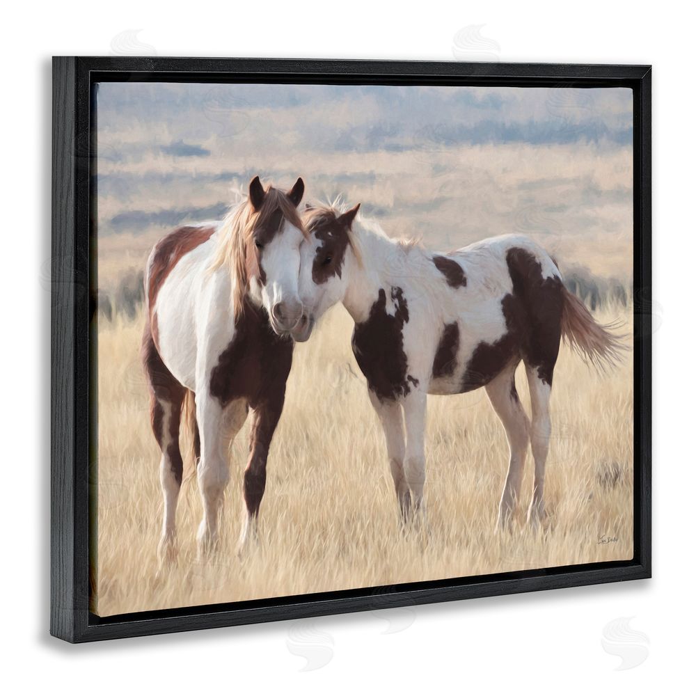 Lori Deiter A Mother's Equine Love Black Floating Frame Canvas Wall Art Print