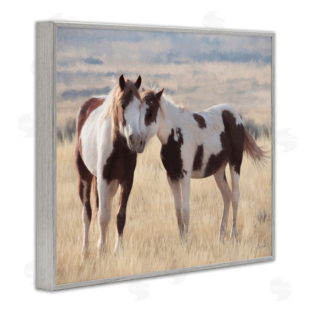 Lori Deiter A Mother's Equine Love Gray Framed Giclee Wall Art Print
