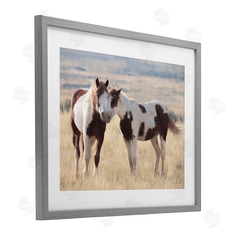 Lori Deiter A Mother's Equine Love Gray Framed Print Under Glass Wall Art