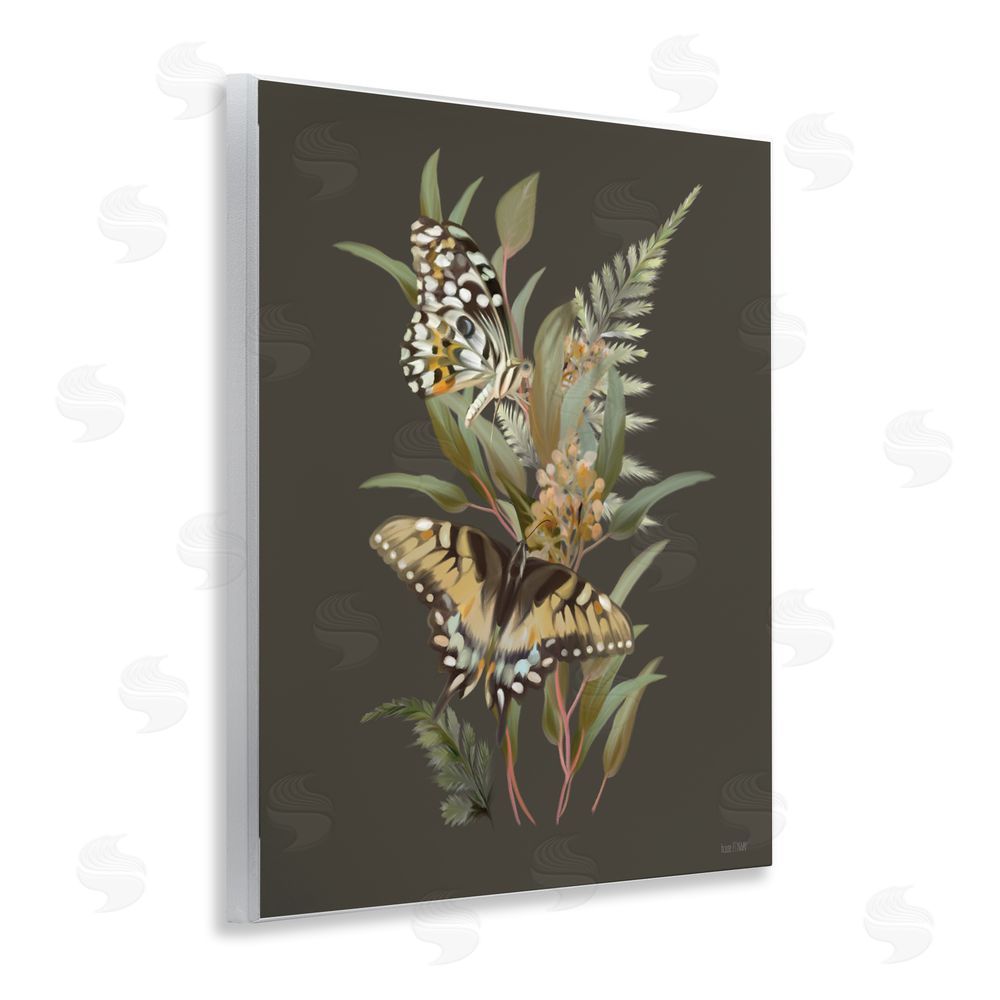 House Fenway Twin Swallowtails & Greenery Wall Plaque Printed Art