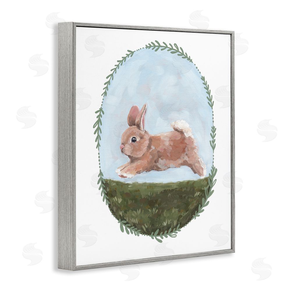 Sara Baker The Goodness of Spring Gray Framed Giclee Wall Art Print