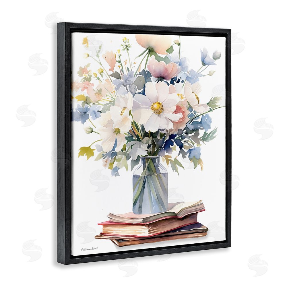 Susan Ball A Story In Bloom Black Floating Frame Canvas Wall Art Print