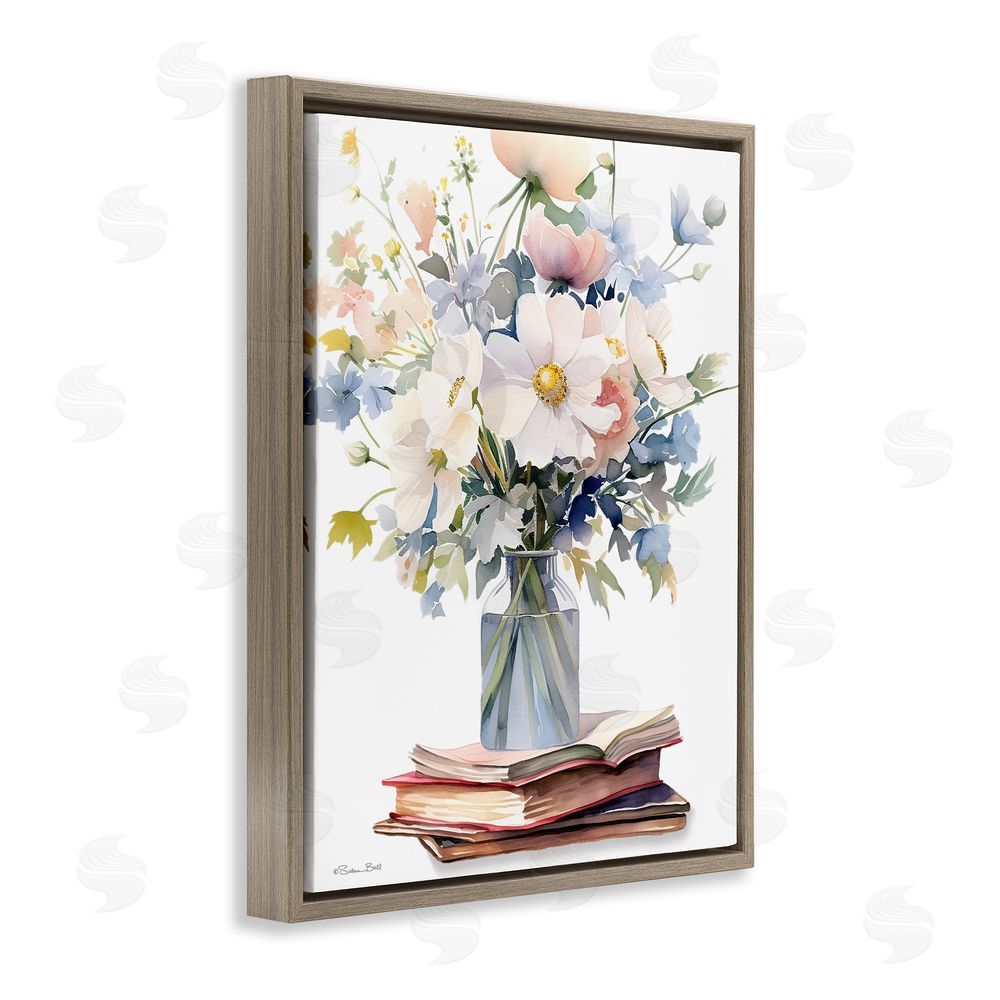 Susan Ball A Story In Bloom Brown Floating Frame Canvas Wall Art Print