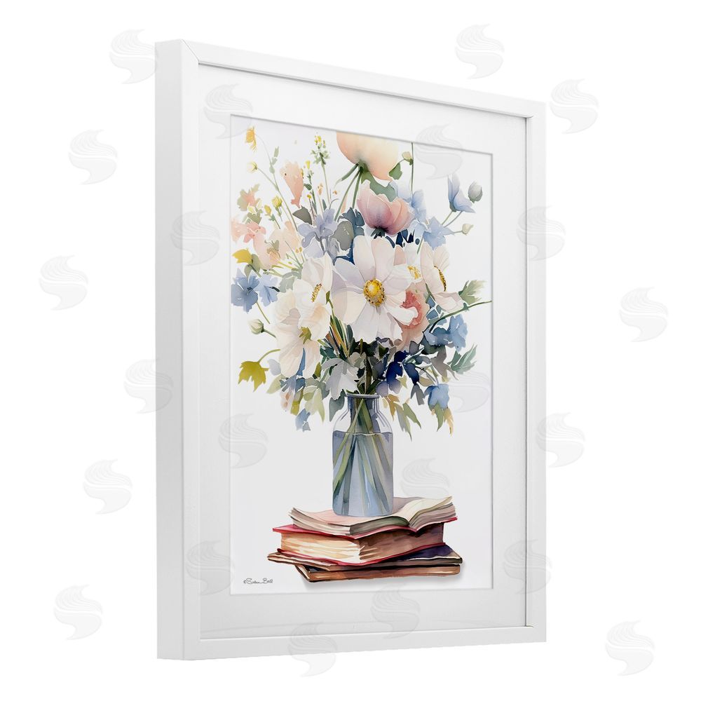 Susan Ball A Story In Bloom White Framed Print Under Glass Wall Art