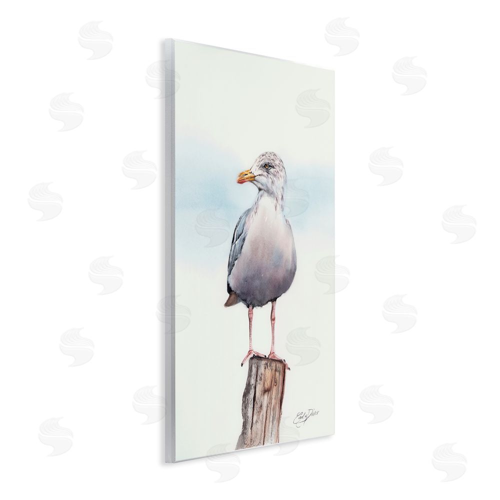 Cady Driver Seaside Seagull Perch Wall Plaque Art Print