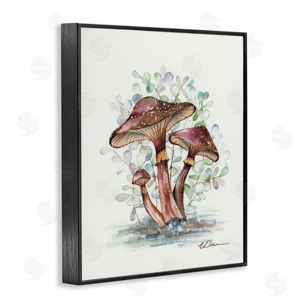 Cady Driver Earthy Fungi Mushrooms Black Framed Giclee Wall Art Print