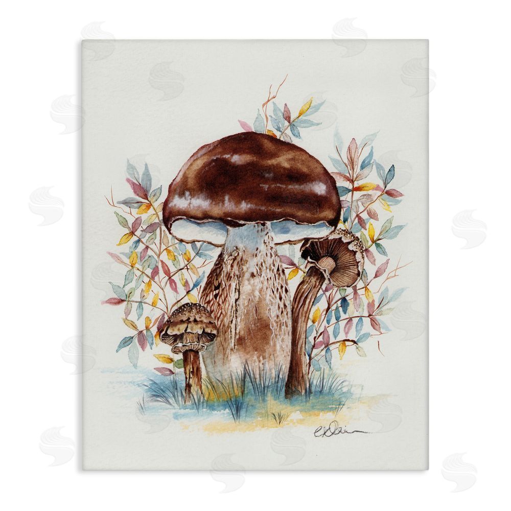 Cady Driver Woodland Mushrooms Triplet Canvas Wall Art Print