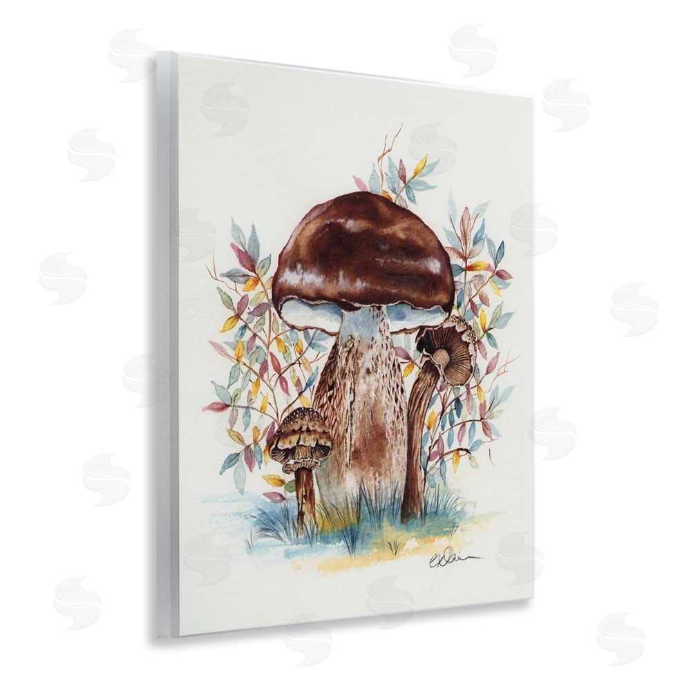 Cady Driver Woodland Mushrooms Triplet Wall Plaque Art Print