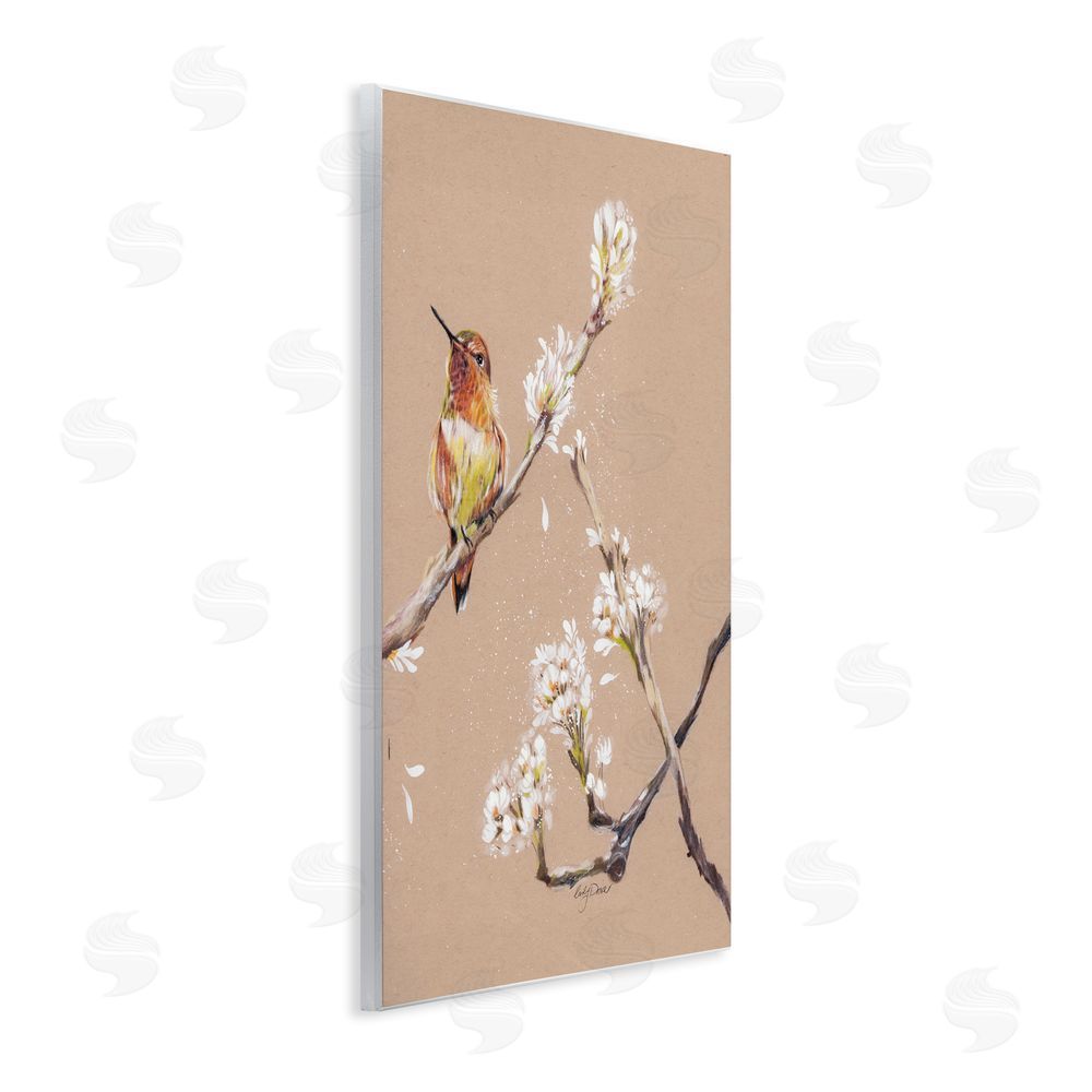 Cady Driver Resting Hummingbird on Branch Wall Plaque Art Print