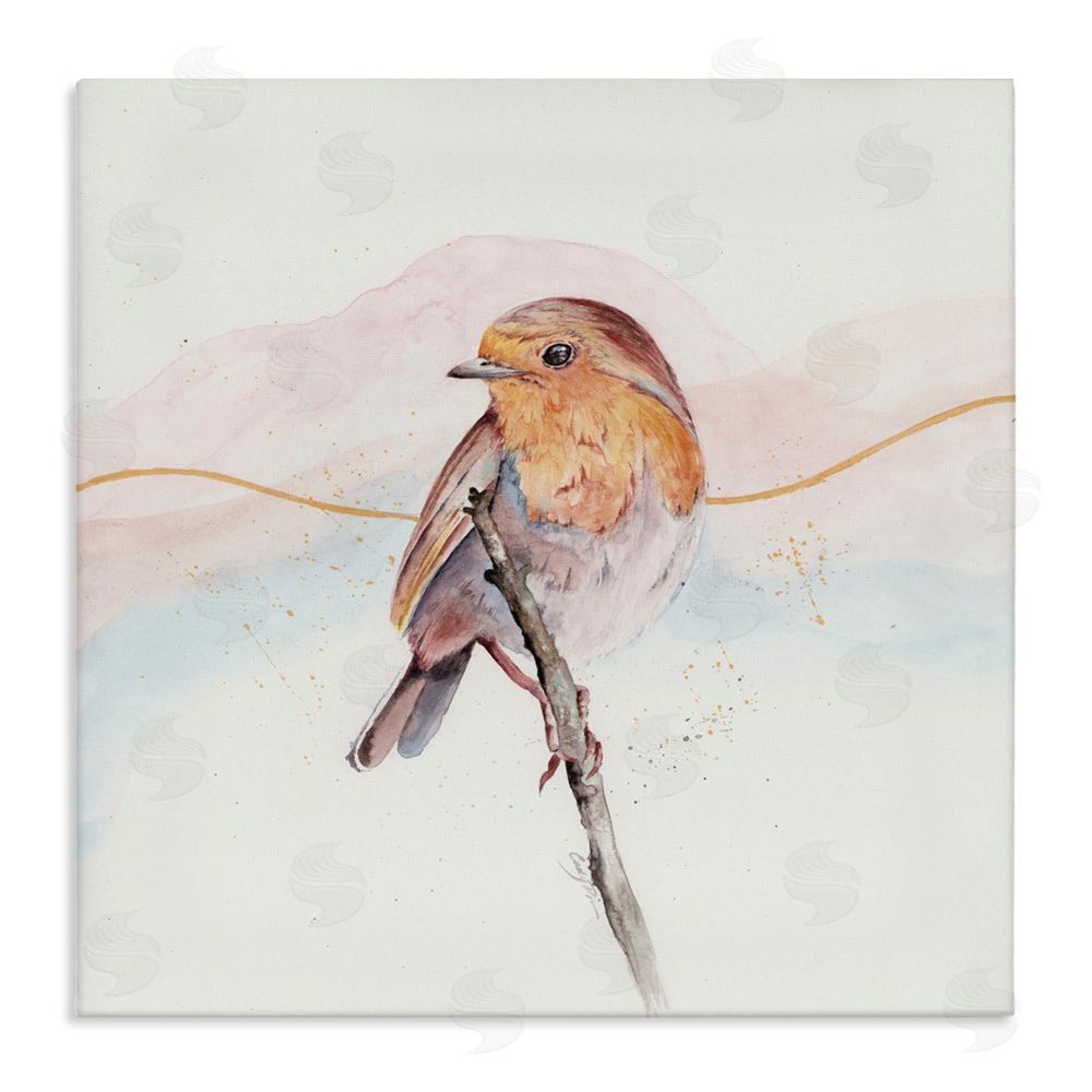 Cady Driver Songbird Perched Subtlety Canvas Wall Art Print