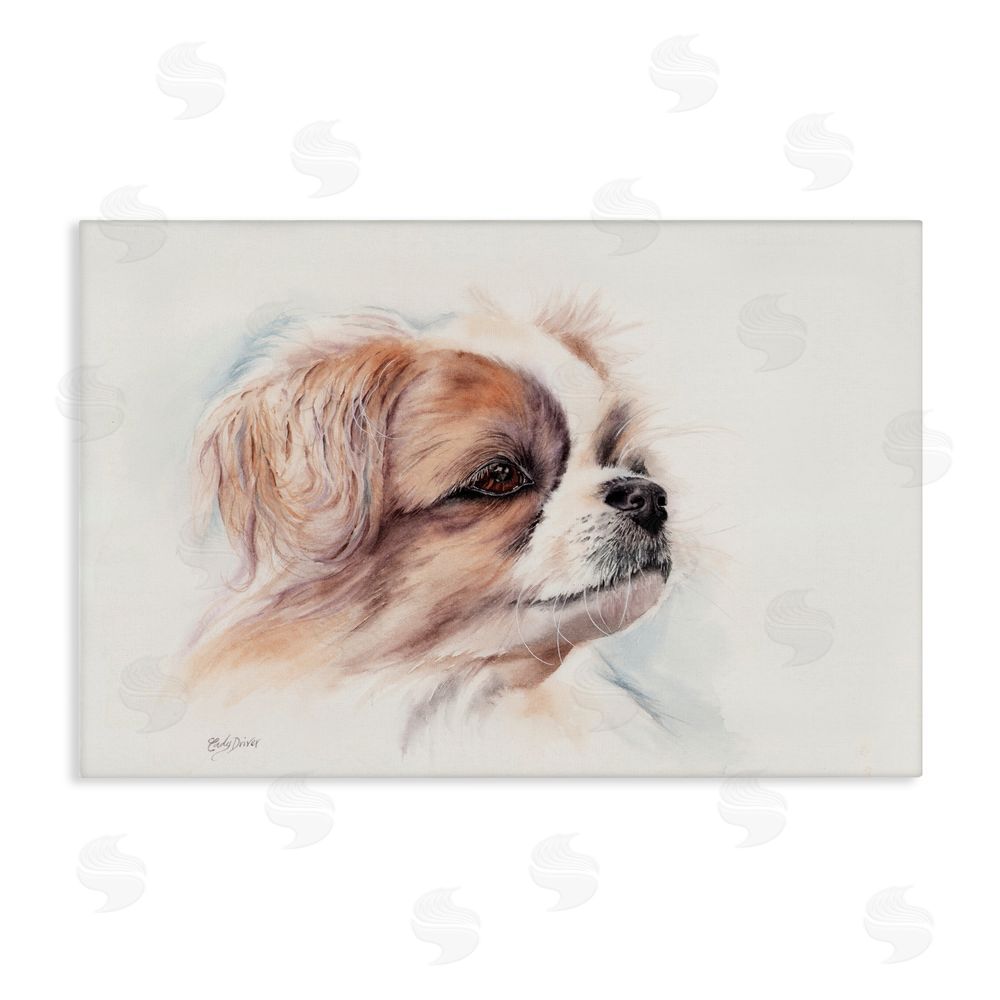 Cady Driver Expressive Dog Face Portrait Canvas Wall Art Print