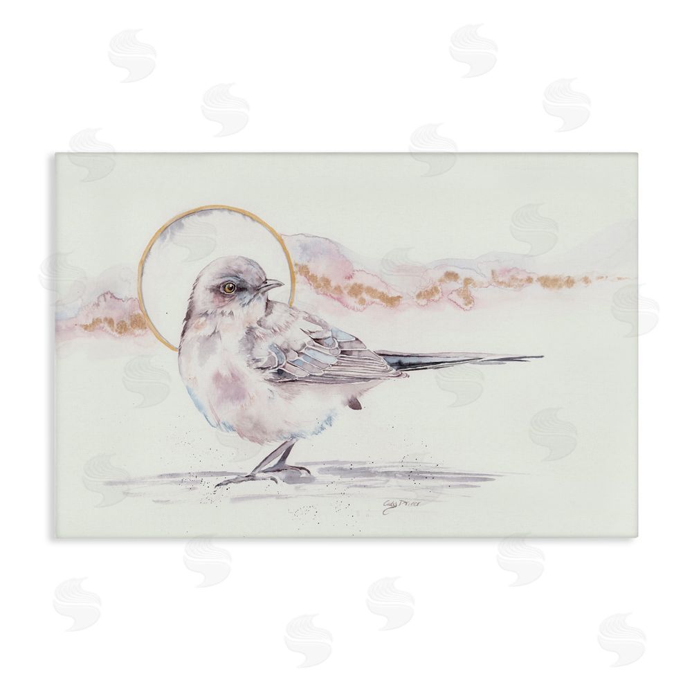 Cady Driver Bird & Moon Watercolor Canvas Wall Art Print
