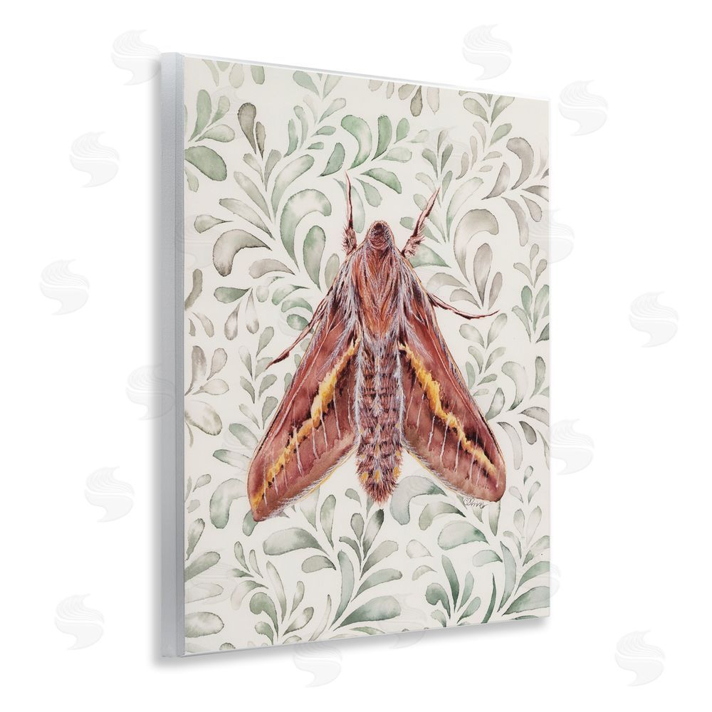 Cady Driver Moth Over Leaf Sprigs Wall Plaque Art Print