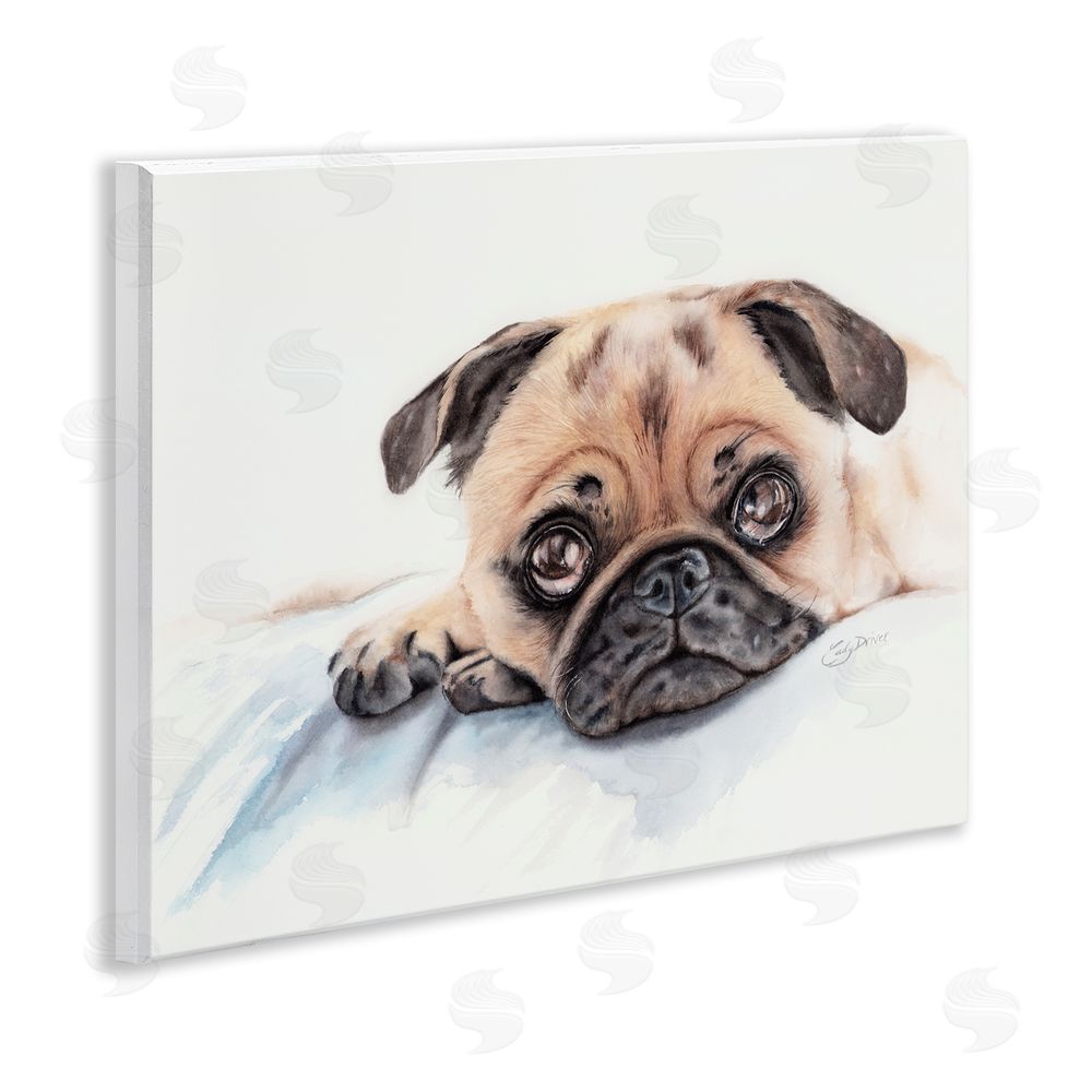 Cady Driver Innocent Pug Relaxing Wall Plaque Art Print