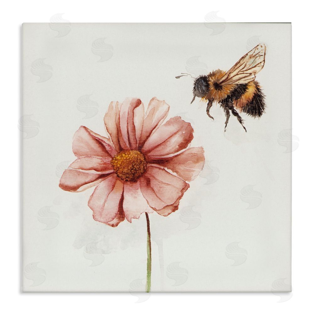 Cady Driver Spring Pollination Bee Canvas Wall Art Print