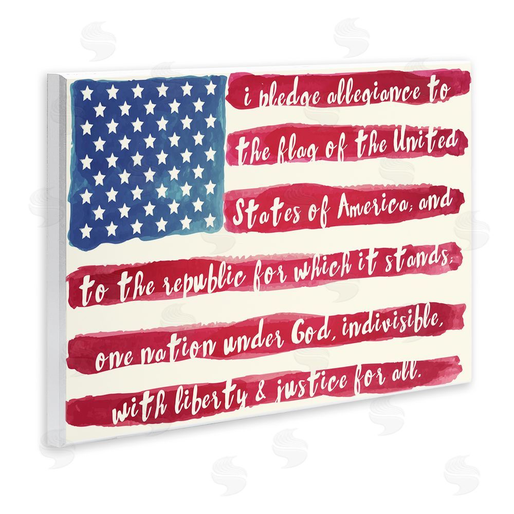 Sophie 6 Pledge Of Allegiance Flag Stripes Wall Plaque Art Print