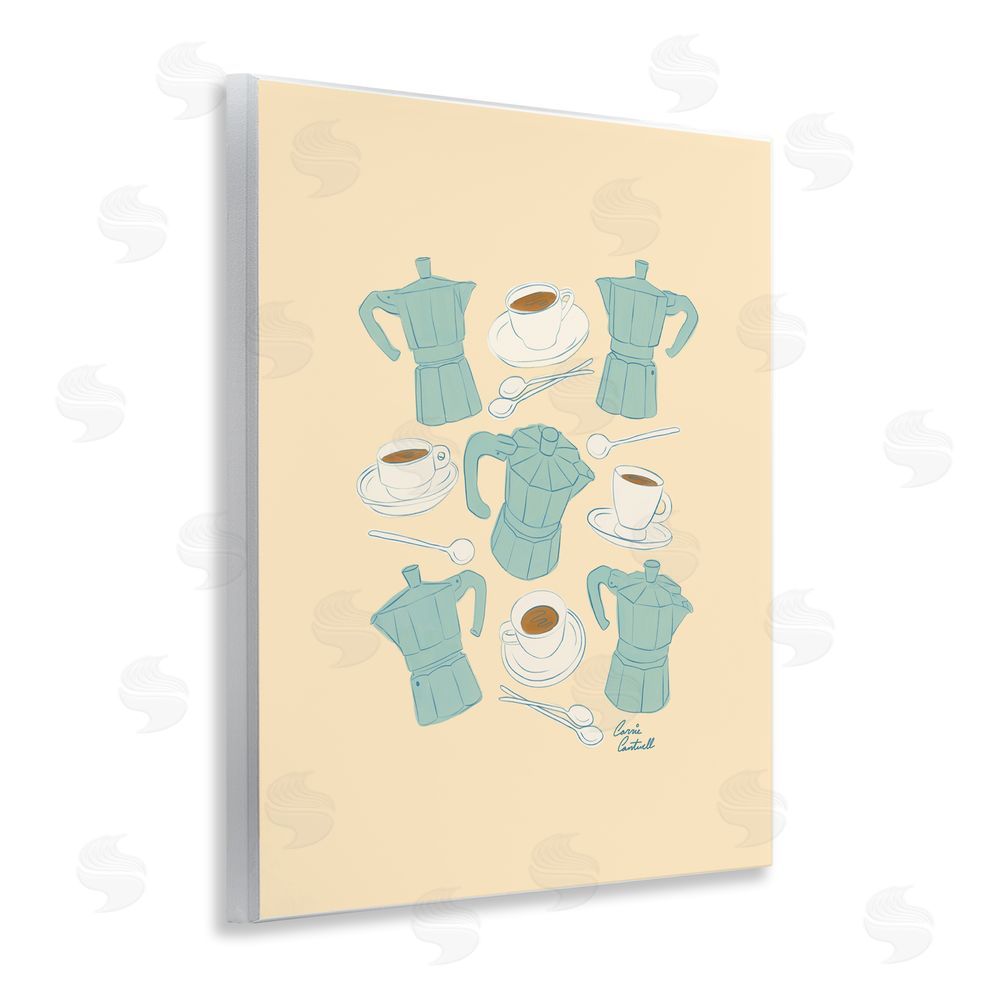 Carrie Cantwell Espresso & Moka Pots Wall Plaque Art Print