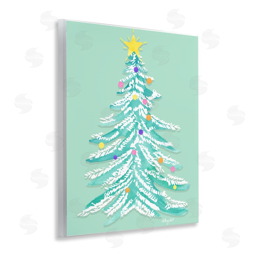 Hillary Holt Pastel Christmas Tree Whimsy Wall Plaque Art Print